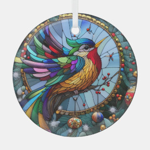Ornement En Verre Oiseau en verre tendu