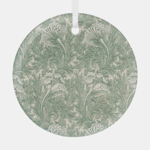 Ornement En Verre papier peint textile tulipe william morris vert