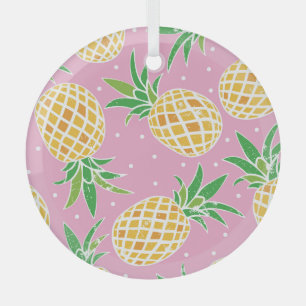 Ornement En Verre Paradis de l'ananas : Motif tropical
