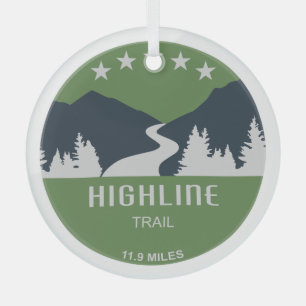 Ornement En Verre Parc national du Glacier Highline Trail