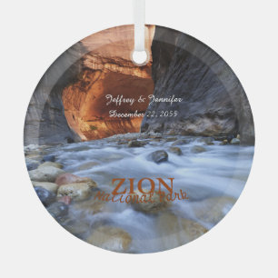 Ornement En Verre Parc National Zion, Les Étroits, Nom, Cercle
