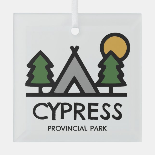 Ornement En Verre Parc provincial Cypress (Recto)