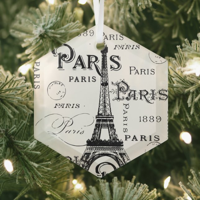 Ornement En Verre Paris France Cadeaux et Souvenirs (Insitu)