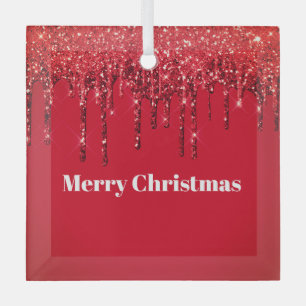 Ornement En Verre Parties scintillant de Noël Joyeux Noël