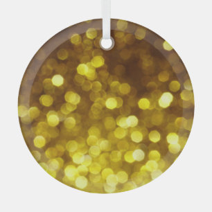 Ornement En Verre Parties scintillant d'or : texture festive de Noël