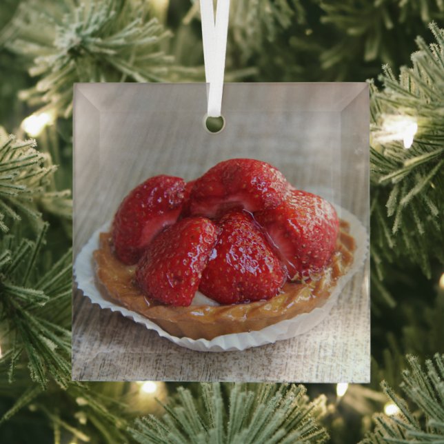 Ornement En Verre pâtisserie de Provence Gâteau aux fraises (Insitu)