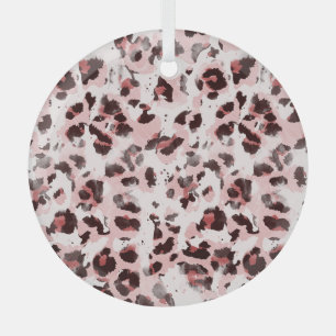 Ornement En Verre Peau Animal Léopard : Élégance Teinture Tie.