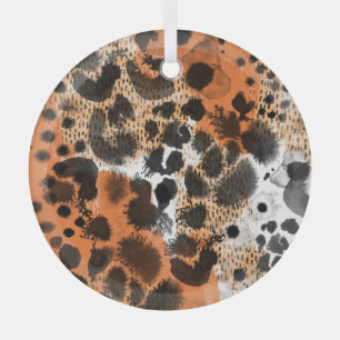 Ornement En Verre Peau animale : motif léopard créatif.