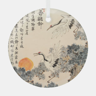 Ornement En Verre Peinture asiatique traditionnelle : art classique.