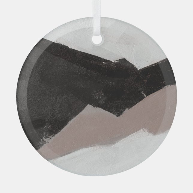 Ornement En Verre Peinture multimédia mixte, design abstrait minimal (Recto)