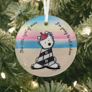 Ornement En Verre Phare de KiniArt Westie