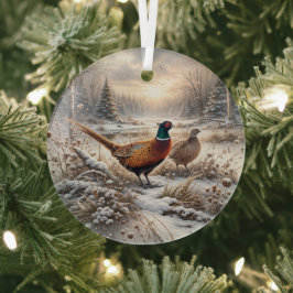 Ornement En Verre Pheasant 