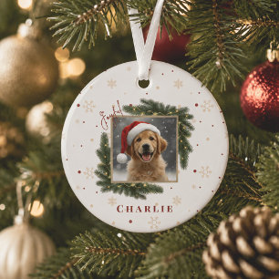 Ornement En Verre Photo de Noël d'animaux de compagnie – Souvenir pe