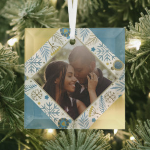 Ornement En Verre Photo moderne personnalisée de Noël