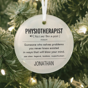 Ornement En Verre Physiothérapeute personnalisée drôle
