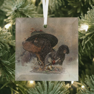 Ornement En Verre Picardy Spaniel, Saison de chasse