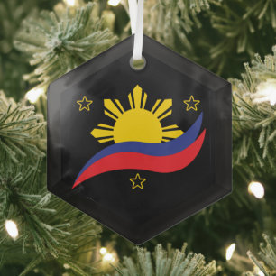 Ornement En Verre Pinoy Flag