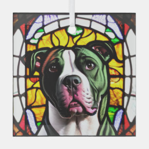 Ornement En Verre Pit Bull en "Verre Tiré"