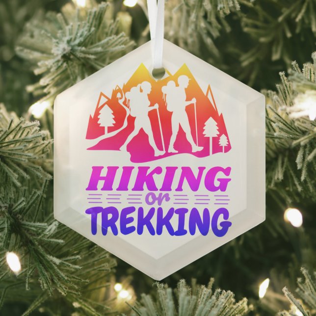 Ornement En Verre Randonnée ou trekking (Insitu)