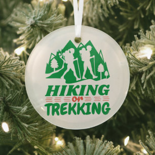 Ornement En Verre Randonnée ou trekking