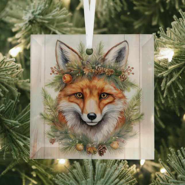 Ornement En Verre Renard de Noël (Insitu)