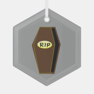 Ornement En Verre RIP Halloween café de la fin