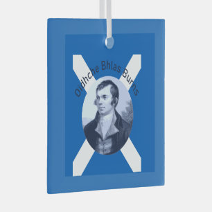Ornement En Verre Robbie Burns - Dans une nuit bleue Oidhche Bhlas B