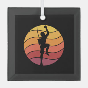 Ornement En Verre Rock Escalade Climber Retro