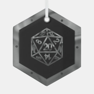 Ornement En Verre RPG Critmas   Old School Tabletop Roleplayer Dice