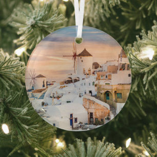 Ornement En Verre Santorin
