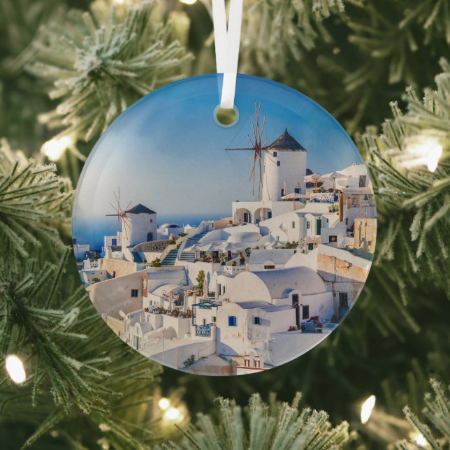 Ornement En Verre Santorin (Insitu)