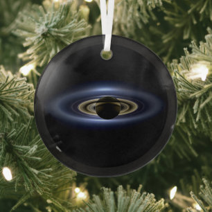Ornement En Verre Saturne Éclipse le Soleil vu de l'orbiteur Cassini