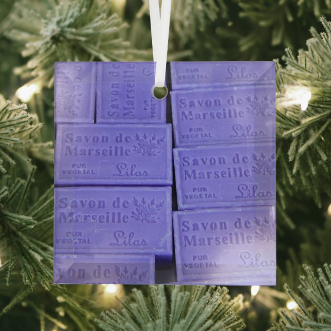 Ornement En Verre Savon de Marseille Lavender (Insitu)
