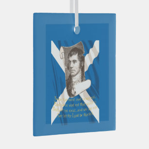 Ornement En Verre Selkirk Grace Burns Night Citation Et Saltire