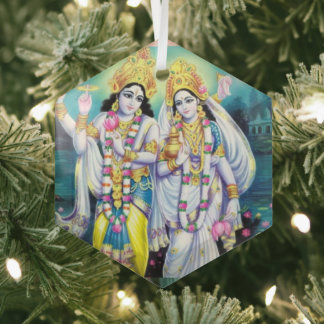 Ornement En Verre Shri Hari Vishnu