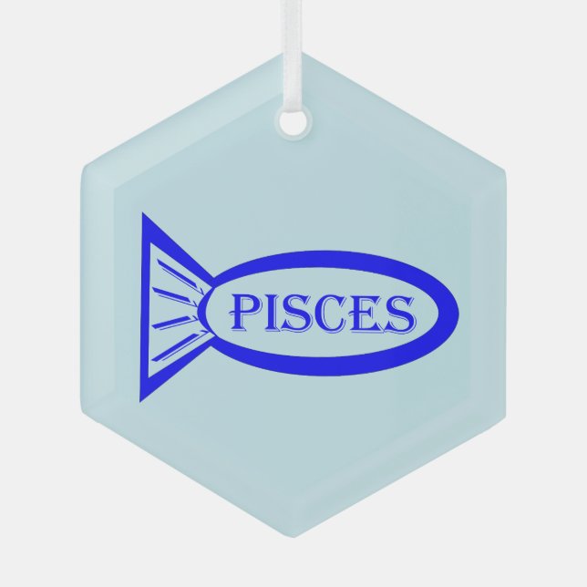 ORNEMENT EN VERRE SIGNE DE PISTES POISSON POISSON (Recto)