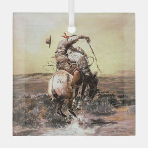 Ornement En Verre « Slick Rider » Art occidental de Charles M Russel