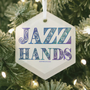 Ornement En Verre SlipperyJoe's comédie musicale Broadway Jazz Hands