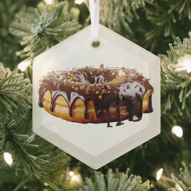Ornement En Verre SlipperyJoe's decadent donut covered thick glossy  (Insitu)