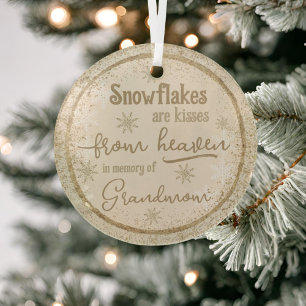 Ornement En Verre Snowflakes from Heaven In Memory of Personalized