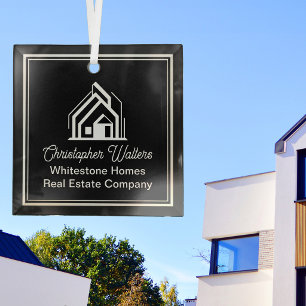 Ornement En Verre Société immobilière chic Black Realtor sur mesure