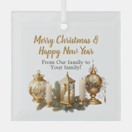 Ornement En Verre Souhaite de Noël personnalisable