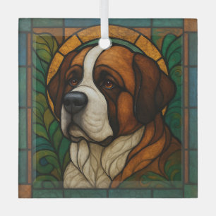 Ornement En Verre St. Bernard "Verre coloré"
