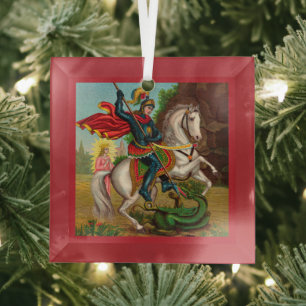 Ornement En Verre St. George Secourt la princesse