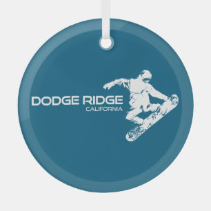 Ornement En Verre Station de ski Dodge Ridge Mountain Resort Califor