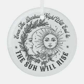Ornement En Verre T-shirt d'art de la Lune et de la Ligne du Visage