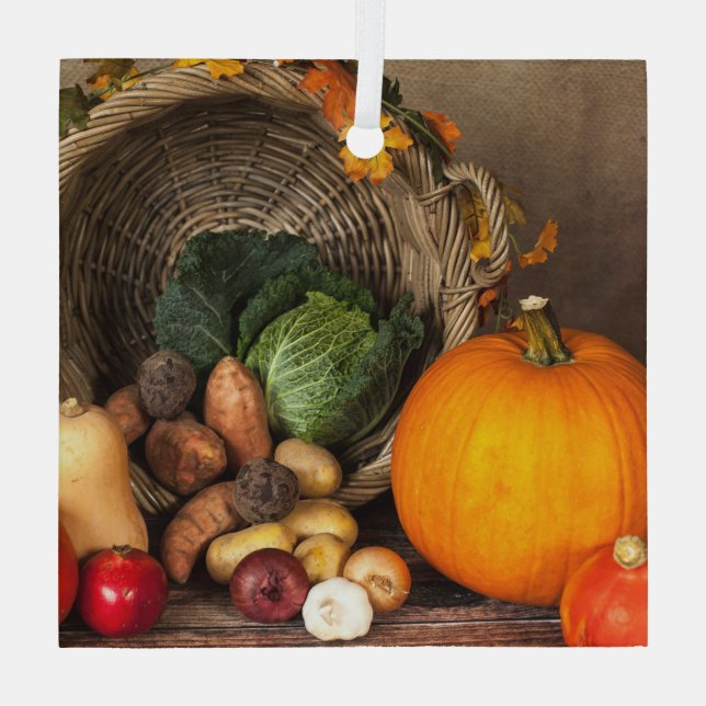 Ornement En Verre Table Bountiful Harvest (Verso)