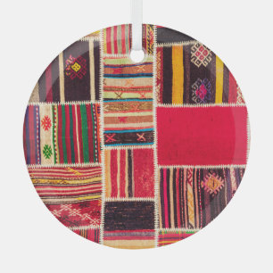 Ornement En Verre Tapis turc Tissu artisanal