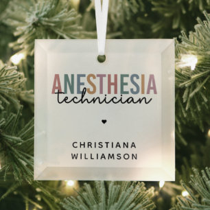 Ornement En Verre Technicien d'anesthésie personnalisée Technique d'
