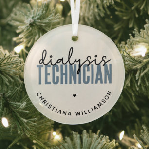 Ornement En Verre Technicien de dialyse personnalisé Cadeaux techn